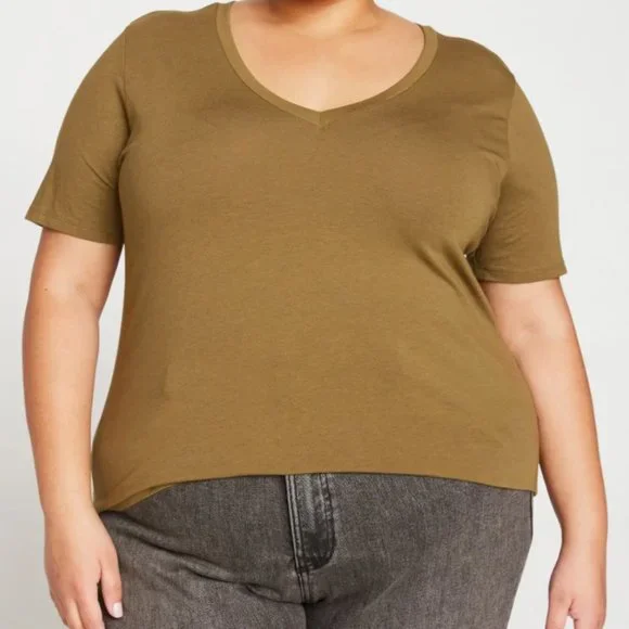 NWT Universal Standard Olive Vrex Tshirt 16 Elevated Basic - Picture 5 of 5